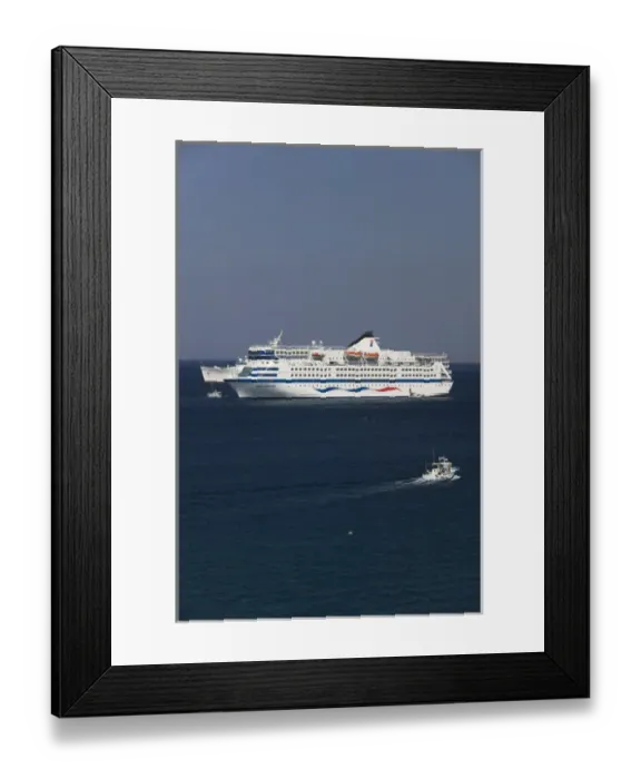 Framed Print : GREECE-Dodecanese Islands-PATMOS-Skala: Cruiseships Framed Print : GREECE-Dodecanese Islands-PATMOS-Skala: Cruiseships