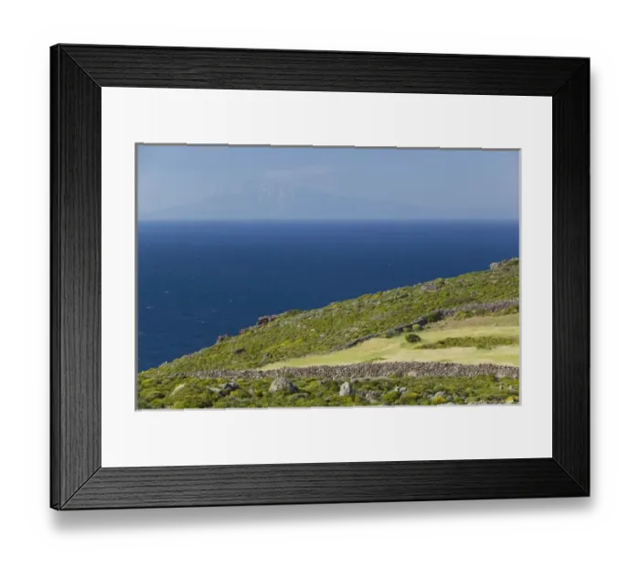 Framed Print : GREECE-Dodecanese Islands-PATMOS-Agios Nikolaos: Landscape by Agios Nikolaos Bay