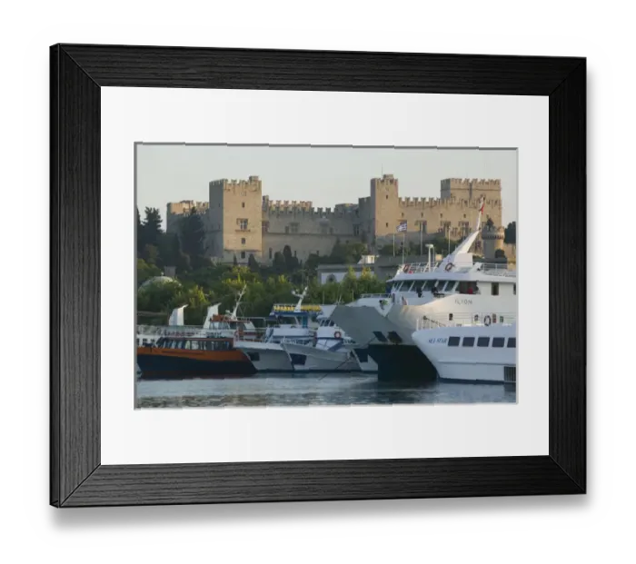 Framed Print : GREECE-Dodecanese Islands-RHODES-Rhodes Town: Palace of the Grand Masters (14th century) Framed Print : GREECE-Dodecanese Islands-RHODES-Rhodes Town: Palace of the Grand Masters (14th century)