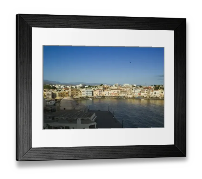 Framed Print : GREECE-CRETE-Hania Province-Hania: Venetian Port / Morning Framed Print : GREECE-CRETE-Hania Province-Hania: Venetian Port / Morning