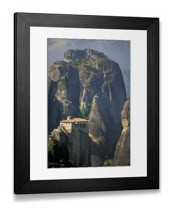 Framed Print : Europe, Greece, Thessaly, Meteora. Monasteries of Meteora, Roussanou Monastery Framed Print : Europe, Greece, Thessaly, Meteora. Monasteries of Meteora, Roussanou Monastery