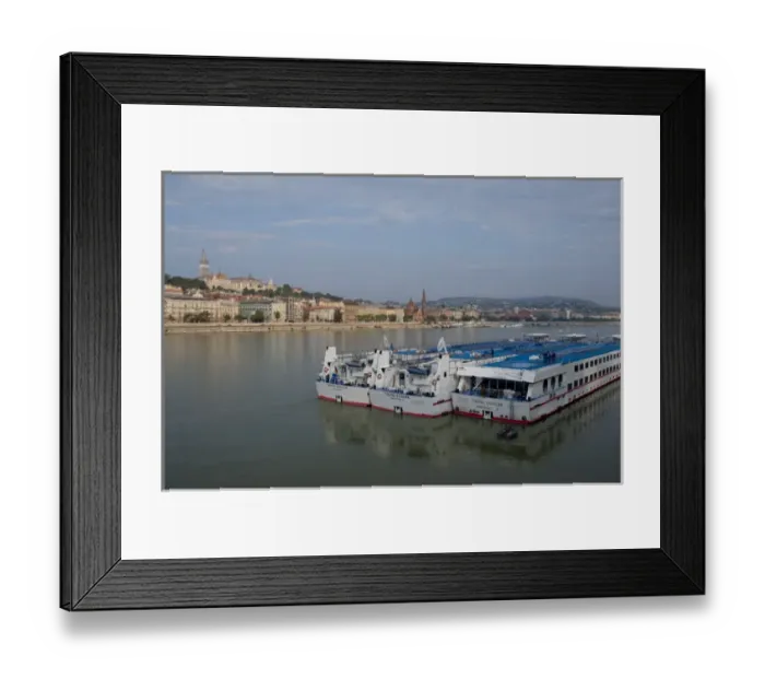 Framed Print : Hungary, Budapest. Early morning from Pest across the Danube River to Castle Hill area of Buda Framed Print : Hungary, Budapest. Early morning from Pest across the Danube River to Castle Hill area of Buda
