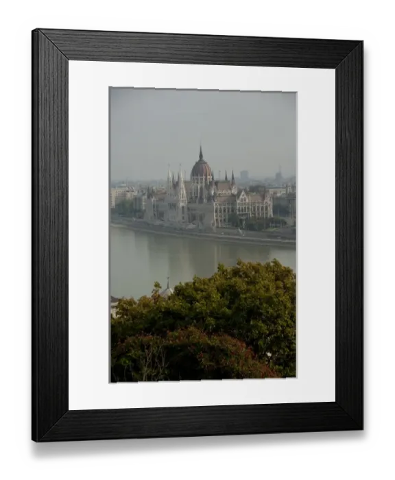 Framed Print : Hungary, Budapest. Neo-Gothic Parliament building (aka Orszaghaz), largest building in Hungary