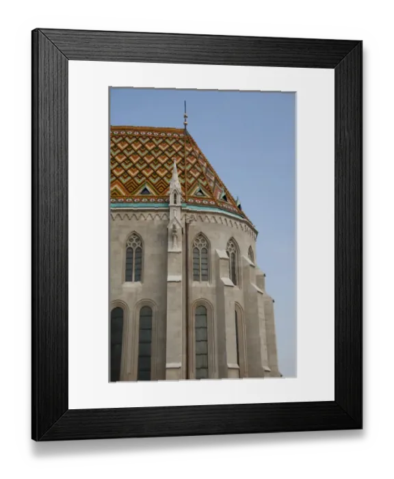 Framed Print : Hungary, Budapest, Buda. Castle Hill, Gothic St. Matthias church (aka St. Matthew