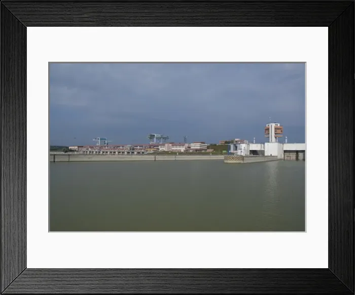 Framed Print : Gabcikovo Locks & canal between Busapest & Bratislava. Political boundry between Hungery & Slovakia Framed Print : Gabcikovo Locks & canal between Busapest & Bratislava. Political boundry between Hungery & Slovakia