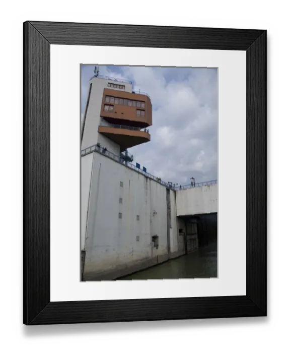 Framed Print : Gabcikovo Locks & canal between Busapest & Bratislava. Political boundry between Hungery & Slovakia Framed Print : Gabcikovo Locks & canal between Busapest & Bratislava. Political boundry between Hungery & Slovakia