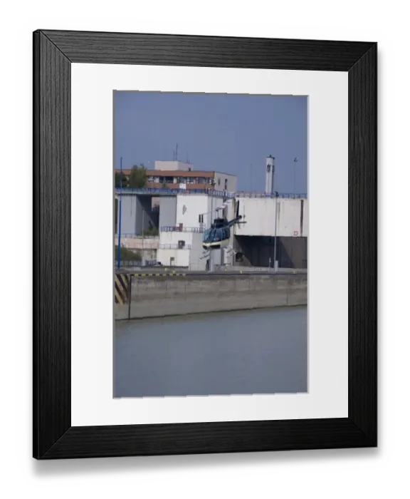Framed Print : Gabcikovo Locks & canal between Busapest & Bratislava. Political boundry between Hungery & Slovakia Framed Print : Gabcikovo Locks & canal between Busapest & Bratislava. Political boundry between Hungery & Slovakia