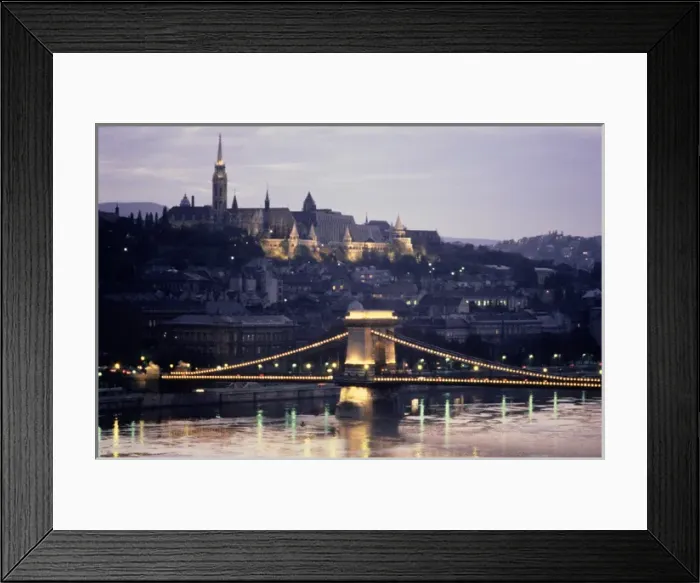 Framed Print : Budapest, Hungary; Chain Bridge (Szechenyi lanc-hid), architect William Tierney Clark Framed Print : Budapest, Hungary; Chain Bridge (Szechenyi lanc-hid), architect William Tierney Clark