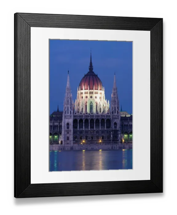 Framed Print : Hungary, Budapest, Parliament at dusk Framed Print : Hungary, Budapest, Parliament at dusk