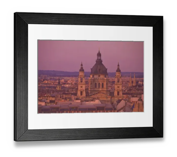Framed Print : View from Castle Hill, Buda side Central Budapest, H Capital of ungary, Europe
