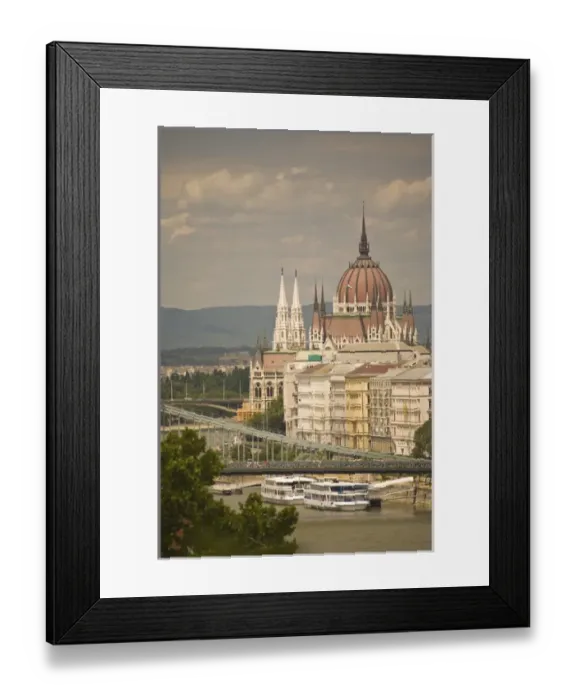 Framed Print : Parliament Buildings viewed from Liberty Bridge, Buda side of Central Budapest, Capital of Hungary Framed Print : Parliament Buildings viewed from Liberty Bridge, Buda side of Central Budapest, Capital of Hungary
