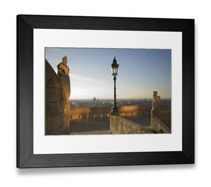 Framed Print : HUNGARY, Budapest. View form Fishermans Bastion next to Matthias Church, Castle Hill Framed Print : HUNGARY, Budapest. View form Fishermans Bastion next to Matthias Church, Castle Hill