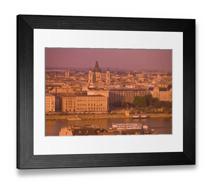 Framed Print : HUNGARY, Budapest. View from Fishermans Bastion, Castle Hill Framed Print : HUNGARY, Budapest. View from Fishermans Bastion, Castle Hill