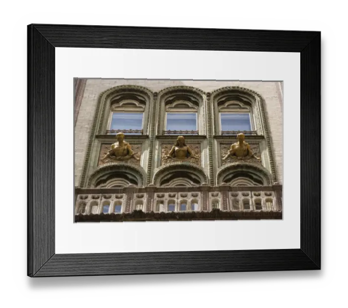 Framed Print : Architectural detail on the outsite of one of the twin Klotild Palaces, built in 1902 Framed Print : Architectural detail on the outsite of one of the twin Klotild Palaces, built in 1902
