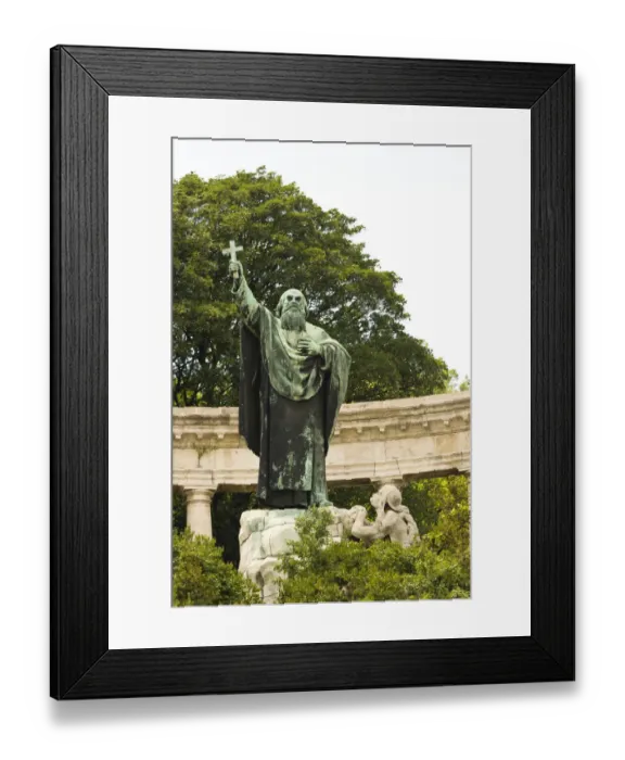 Framed Print : Statue of St. Gellert, the monument was established in 1904 on the site that Framed Print : Statue of St. Gellert, the monument was established in 1904 on the site that