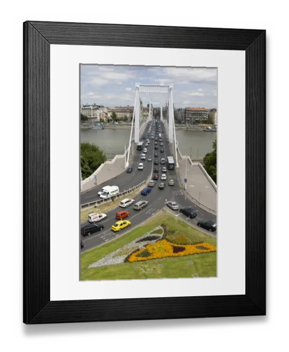 Framed Print : The Elizabeth Bridge was destroyed in 1945 and reopened in 1964 after being totally reconstructed Framed Print : The Elizabeth Bridge was destroyed in 1945 and reopened in 1964 after being totally reconstructed