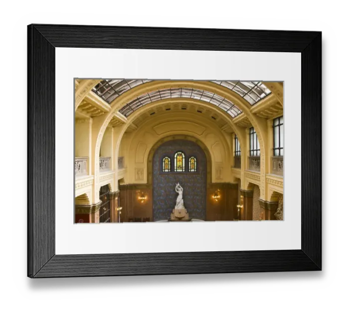 Framed Print : Statue inside The Gellert Hotel and Baths, known as the finest of Budapest bath houses