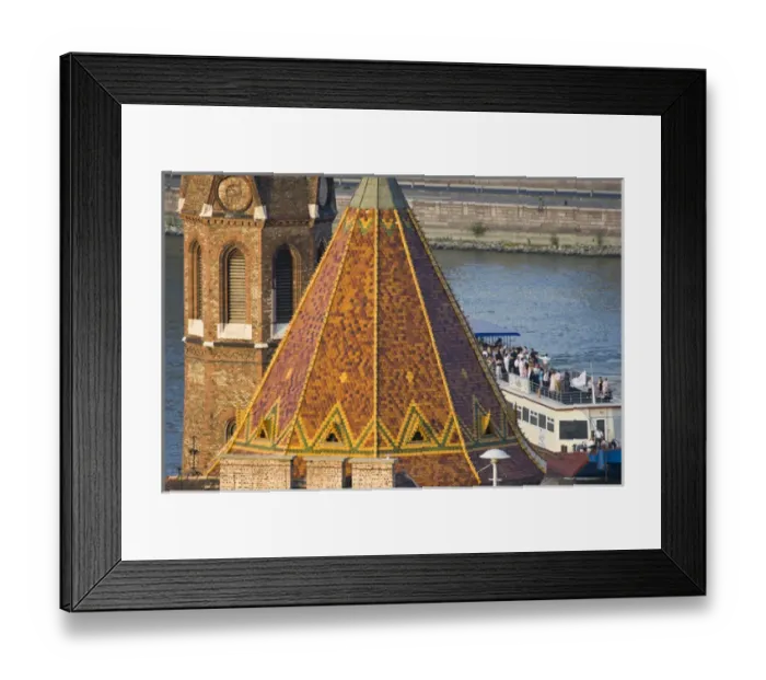 Framed Print : View of architecture and the Danube River, Buda side of Budapest, Capital of Hungary Framed Print : View of architecture and the Danube River, Buda side of Budapest, Capital of Hungary
