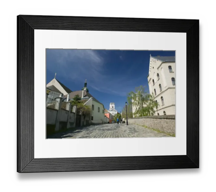 Framed Print : HUNGARY-WESTERN TRANSDANUBIA-Gyor: Kaptalan Domb Hill & Bishops Castle