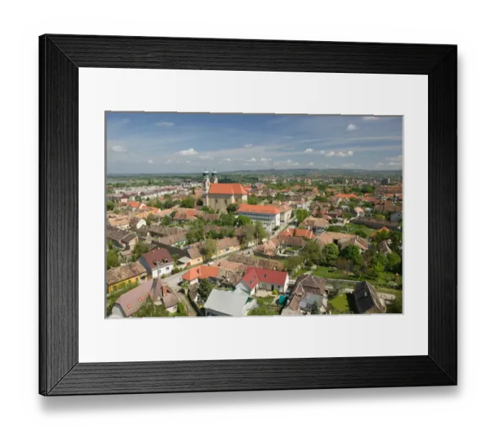 Framed Print : HUNGARY-WESTERN TRANSDANUBIA-Tata: Holy Cross Church & Town from Calvary Hill Framed Print : HUNGARY-WESTERN TRANSDANUBIA-Tata: Holy Cross Church & Town from Calvary Hill