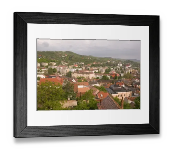 Framed Print : HUNGARY-DANUBE BEND-Estergom: Town View Framed Print : HUNGARY-DANUBE BEND-Estergom: Town View
