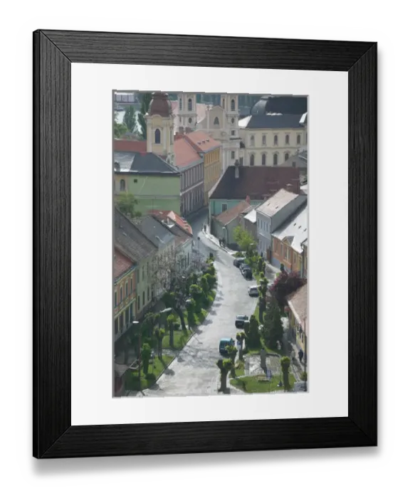 Framed Print : HUNGARY-DANUBE BEND-Estergom: Vizivaros / Water Town Below Estergom Basilica Framed Print : HUNGARY-DANUBE BEND-Estergom: Vizivaros / Water Town Below Estergom Basilica