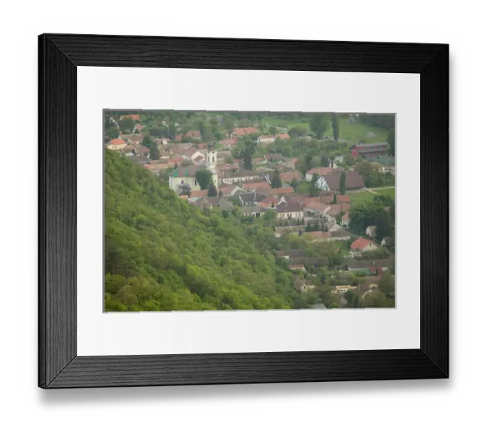 Framed Print : HUNGARY-DANUBE BEND-Visegrad: Visegrad Citadel (b. 1259) - View of Danube River