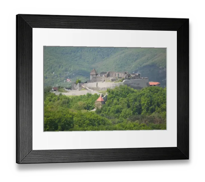Framed Print : HUNGARY-DANUBE BEND-Visegrad: Visegrad Citadel (b. 1259) - Viewed from Nagy Villam Framed Print : HUNGARY-DANUBE BEND-Visegrad: Visegrad Citadel (b. 1259) - Viewed from Nagy Villam
