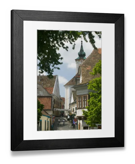 Framed Print : HUNGARY-DANUBE BEND-Szentendre: View along Gorog Utca (Street) Danube River Framed Print : HUNGARY-DANUBE BEND-Szentendre: View along Gorog Utca (Street) Danube River