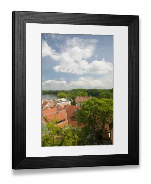 Framed Print : HUNGARY-DANUBE BEND-Szentendre: Danube River View from Castle Hill Framed Print : HUNGARY-DANUBE BEND-Szentendre: Danube River View from Castle Hill