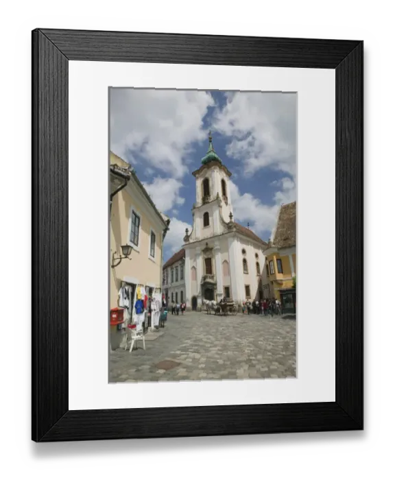 Framed Print : HUNGARY-DANUBE BEND-Szentendre: Fo Ter (Square) & Blagovestenska Church (b. 1754) Framed Print : HUNGARY-DANUBE BEND-Szentendre: Fo Ter (Square) & Blagovestenska Church (b. 1754)