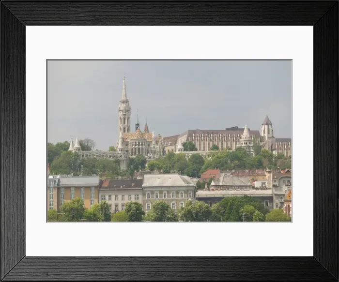 Framed Print : HUNGARY-Budapest: Danube River & Castle Hill from Pest  /  Daytime