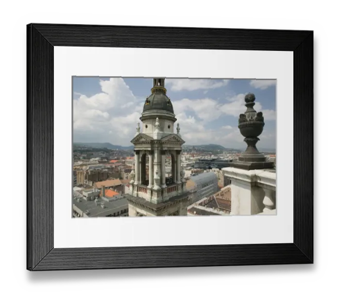 Framed Print : HUNGARY-Budapest: City View & basilica tower from St. Stephens Basilica Framed Print : HUNGARY-Budapest: City View & basilica tower from St. Stephens Basilica