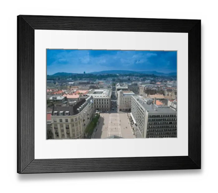 Framed Print : HUNGARY-Budapest: Szent Istvan ter (Square) from St. Stephens Basilica