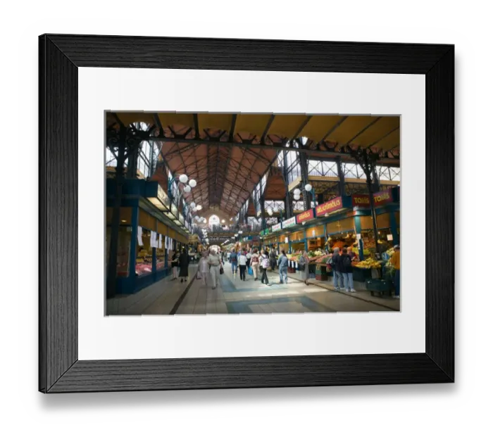 Framed Print : HUNGARY-Budapest: Pest Inner Town: Nagysarnok- Great Market Interior (NR)