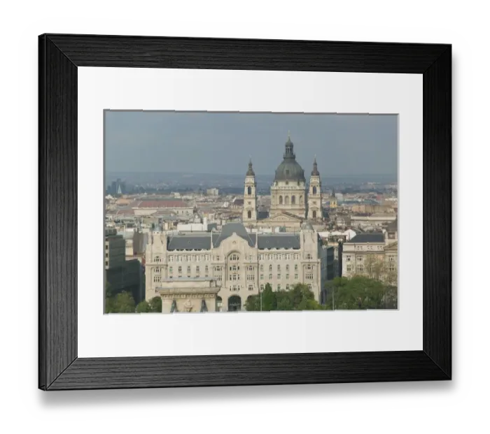 Framed Print : HUNGARY-Budapest: Buda / Castle Hill View of- Gresham Palce & St. Stephen s Framed Print : HUNGARY-Budapest: Buda / Castle Hill View of- Gresham Palce & St. Stephen s