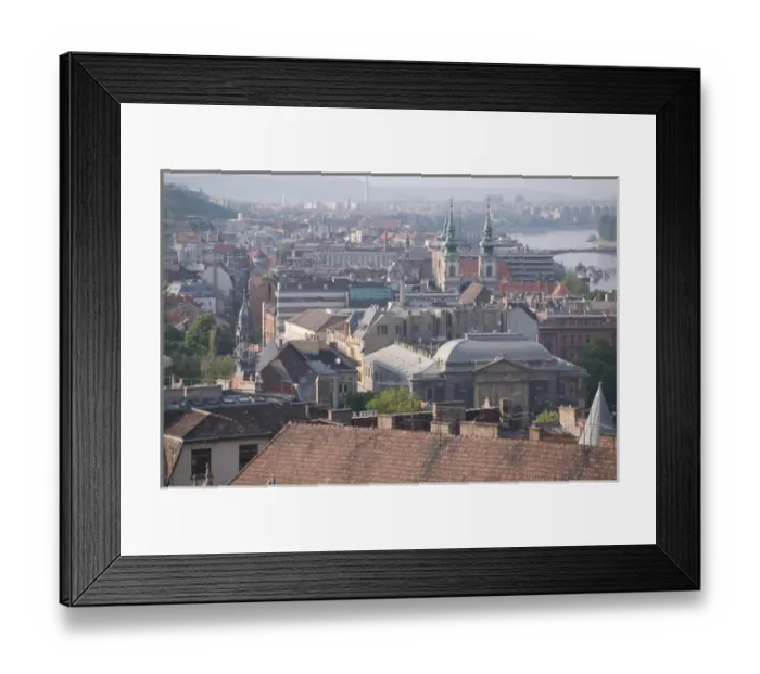 Framed Print : HUNGARY-Budapest: Buda  /  Castle Hill View of- Danube River & Vizivaros (Watertown)