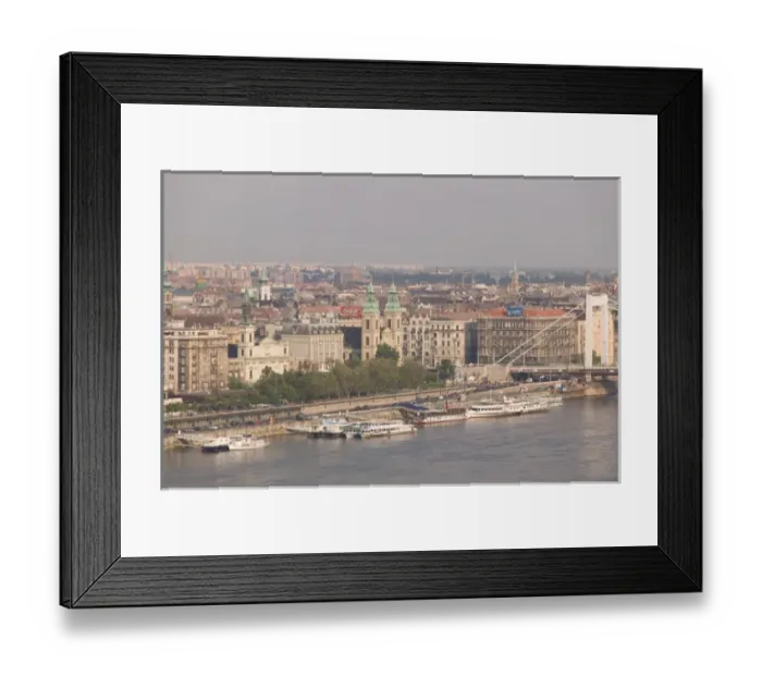 Framed Print : HUNGARY-Budapest: Danube River & Pest Riverfront Framed Print : HUNGARY-Budapest: Danube River & Pest Riverfront