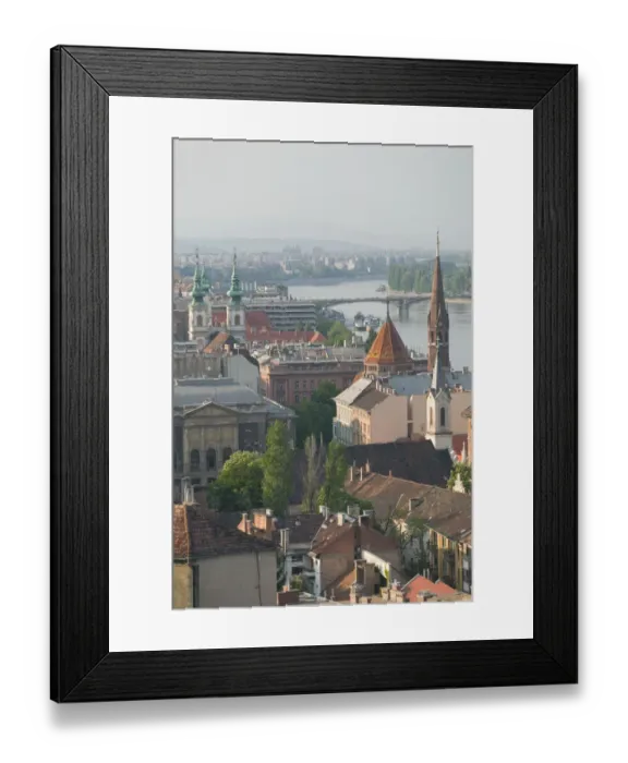 Framed Print : HUNGARY-Budapest: Buda  /  Castle Hill View of- Danube River & Vizivaros (Watertown)