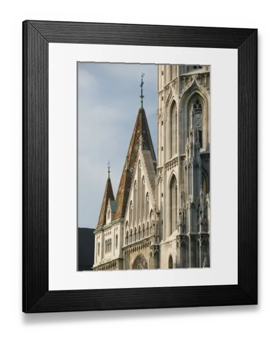 Framed Print : HUNGARY-Budapest: Buda / Castle Hill - Matthais Church (b. 1896) Detail Framed Print : HUNGARY-Budapest: Buda / Castle Hill - Matthais Church (b. 1896) Detail