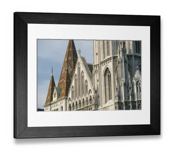 Framed Print : HUNGARY-Budapest: Buda  /  Castle Hill - Matthais Church (b. 1896) Detail