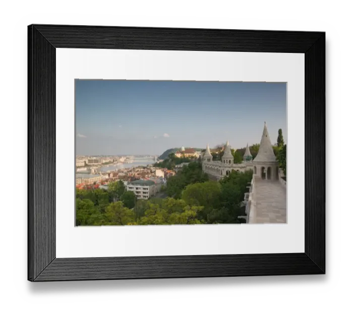 Framed Print : HUNGARY-Budapest: Buda  /  Castle Hill - Fishermans Bastion & Danube River