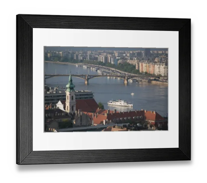 Framed Print : HUNGARY-Budapest: Buda  /  Castle Hill View of- Danube River & Vizivaros (Watertown)