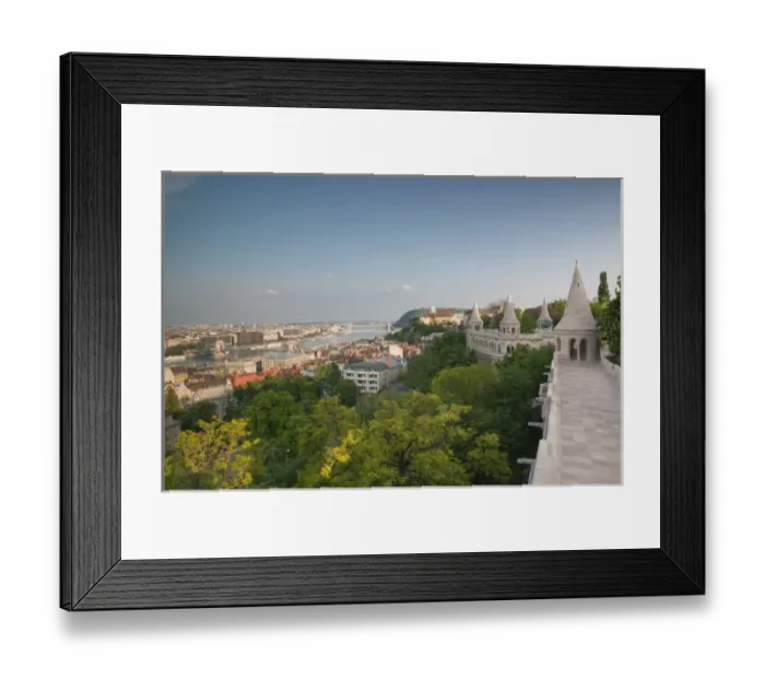 Framed Print : HUNGARY-Budapest: Buda / Castle Hill - Fishermans Bastion & Danube River Framed Print : HUNGARY-Budapest: Buda / Castle Hill - Fishermans Bastion & Danube River