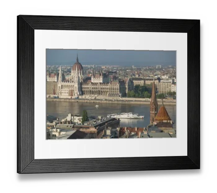 Framed Print : HUNGARY-Budapest: Buda  /  Castle Hill View of- Danube River & Parliament