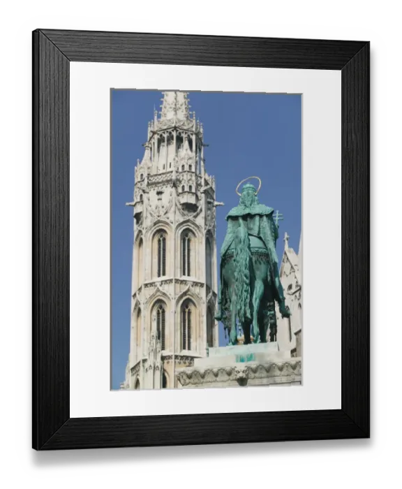 Framed Print : HUNGARY-Budapest: Castle Hill (Buda)- Detail of Matthias Church Framed Print : HUNGARY-Budapest: Castle Hill (Buda)- Detail of Matthias Church