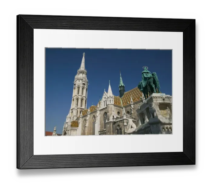 Framed Print : HUNGARY-Budapest: Castle Hill (Buda)- Detail of Matthias Church Framed Print : HUNGARY-Budapest: Castle Hill (Buda)- Detail of Matthias Church