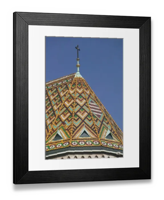 Framed Print : HUNGARY-Budapest: Castle Hill (Buda)- Detail of Matthias Church