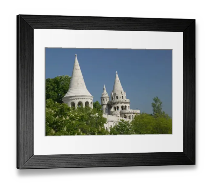 Framed Print : HUNGARY-Budapest: Castle Hill (Buda)- Fishermens Bastion Framed Print : HUNGARY-Budapest: Castle Hill (Buda)- Fishermens Bastion
