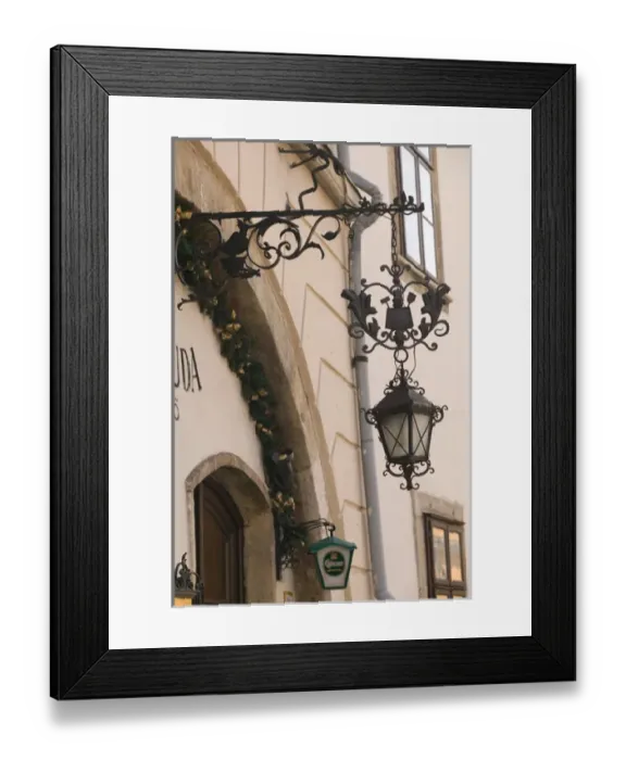 Framed Print : HUNGARY-Budapest: Castle Hill (Buda)- Cafe Sign